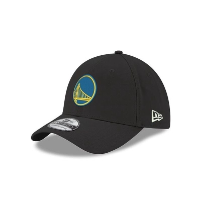 Black Golden State Warriors Hat - New Era NBA Team Classic 39THIRTY Stretch Fit Caps USA5984301